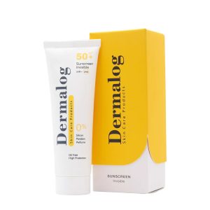 کرم ضد آفتاب بی رنگ پوست چرب درمالوگ SPF50 حجم 50 میلی لیتر
