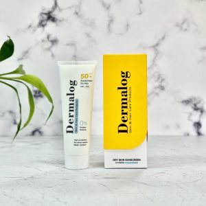 کرم ضد آفتاب بی رنگ درمالوگ با SPF50 مناسب پوست خشک حجم 50 میلی لیتر